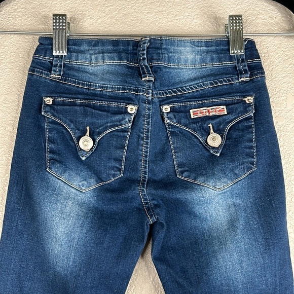 Hudson Girl's Distressed Dark Wash Skinny Jeans Size 10 - Picture 5 of 8